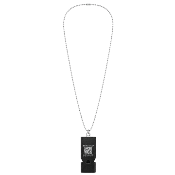 QR Code Medical ID Emergency Whistle, Black, large image number 1